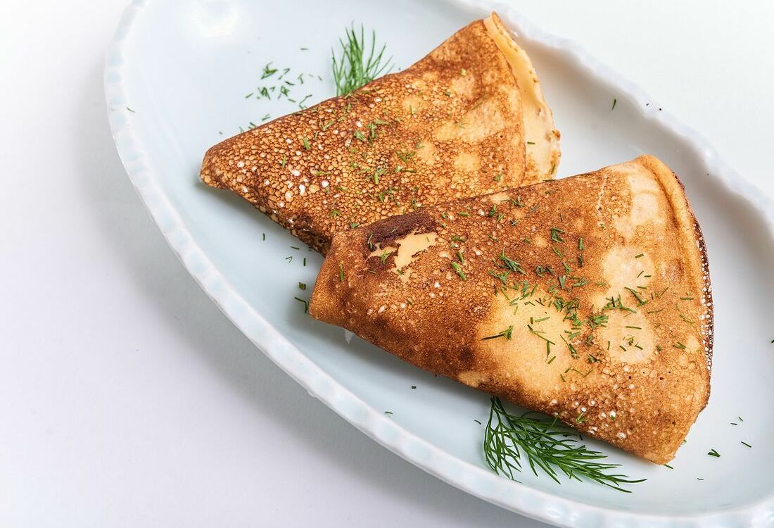 Блинчики с ветчиной и сыром