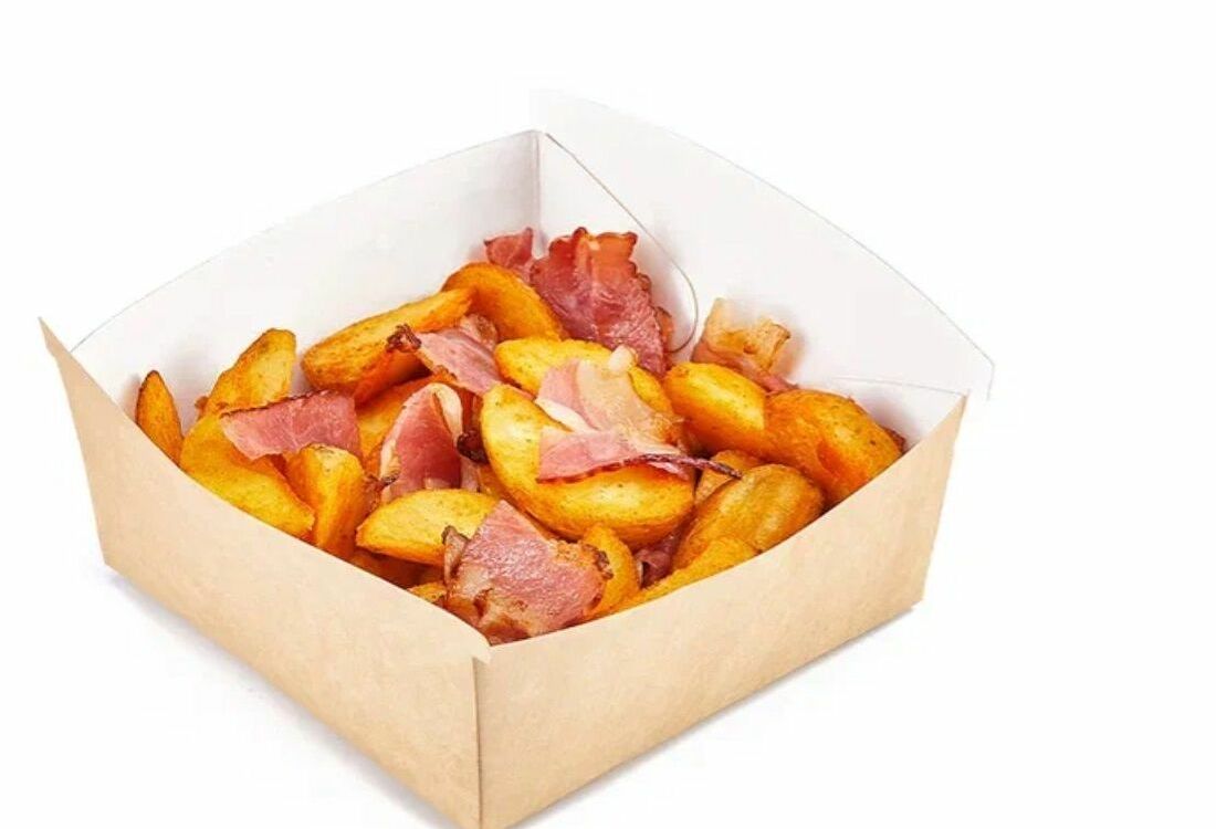 Картофельные дольки с беконом