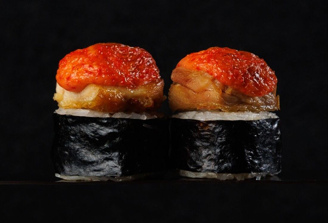 Запеченные роллы с курицей 