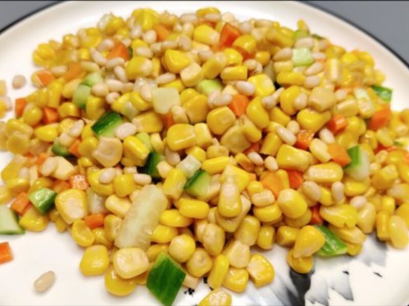027. Жареная кукуруза с кедровым орехом 
