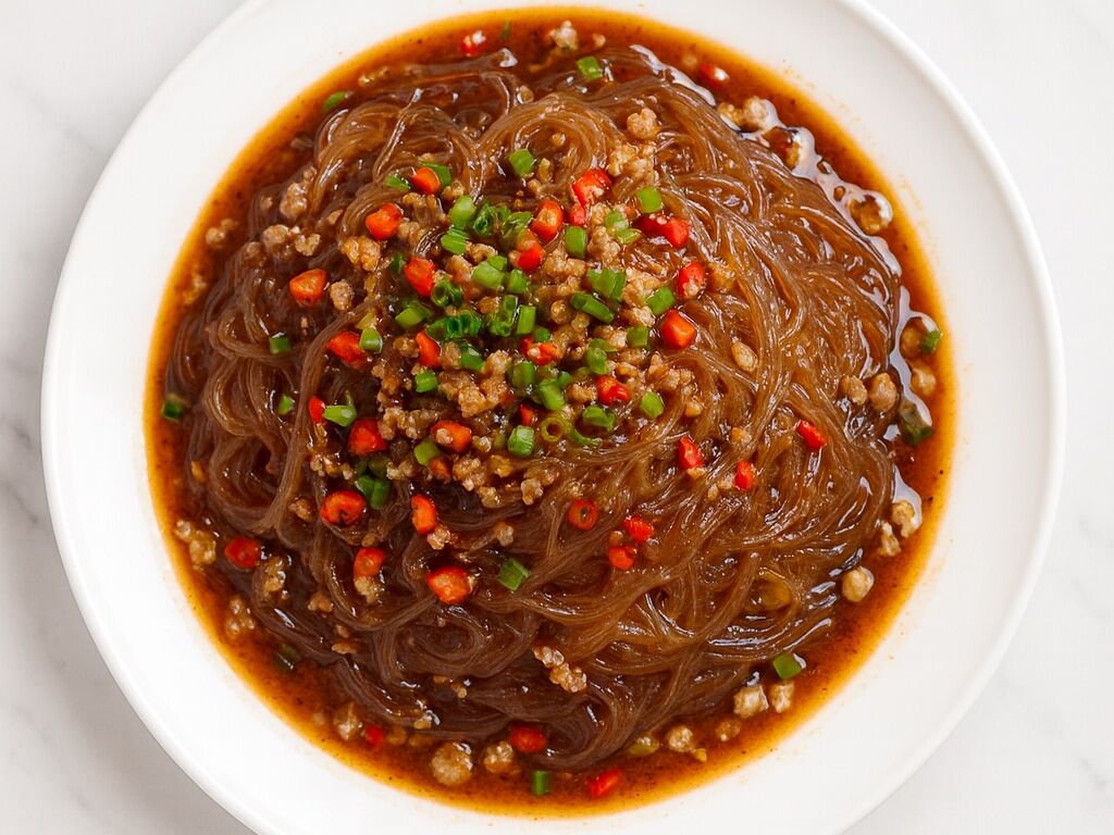 104. Мясо жареное с крахмальной лапшой