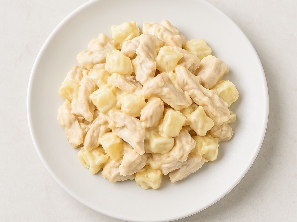 15. Салат с курицей и ананасами под майонезом