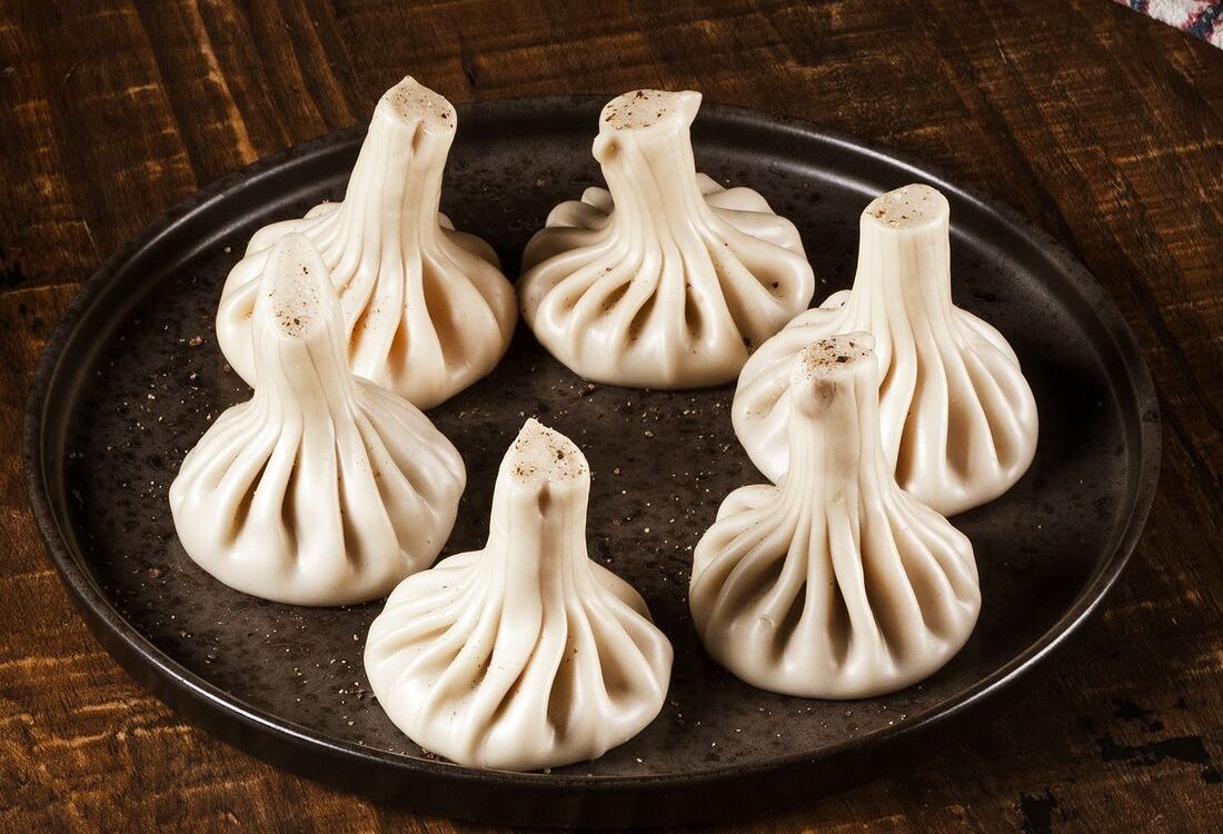 Хинкали с курицей по-азиатски