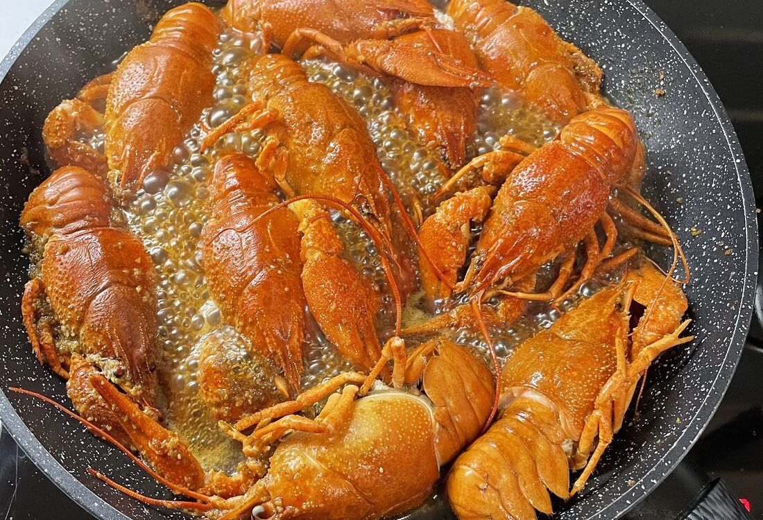 Раки жареные, средние