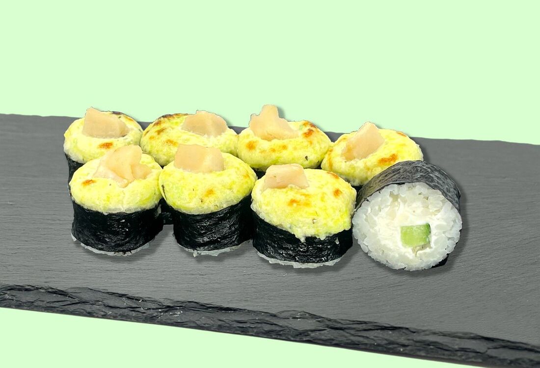 Запечённый с курильским гребешком