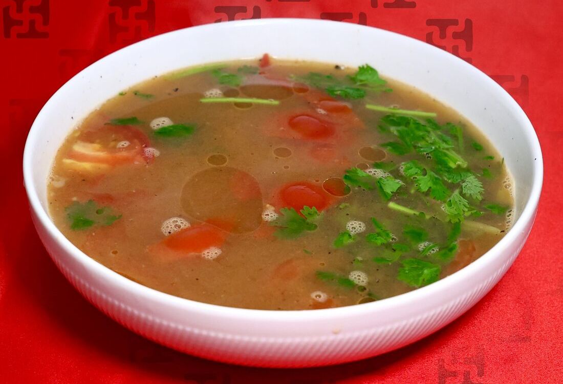 Суп с говядиной и помидорами + рис №2