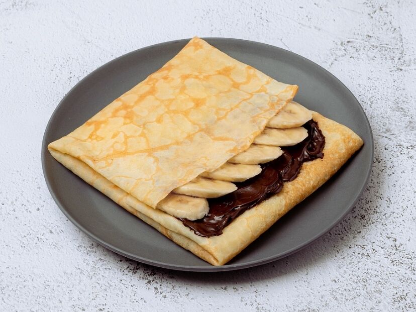 Блин с бананом и шоколадом